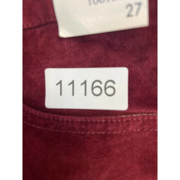 JCREW 9" high-rise toothpick jean in velvet Adult 27 Crimson Maple Womens NWT - Picture 14 of 14